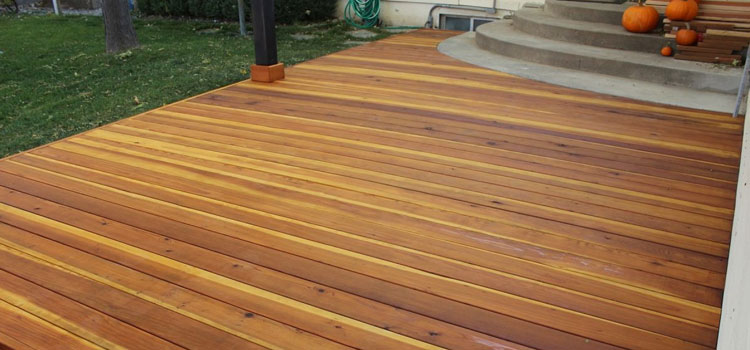 Smooth Redwood Decking in La Verne, CA